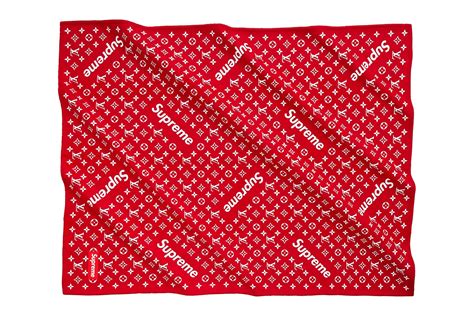 supreme x louis vuitton monogram blanket red|Louis Vuitton supreme shoes.